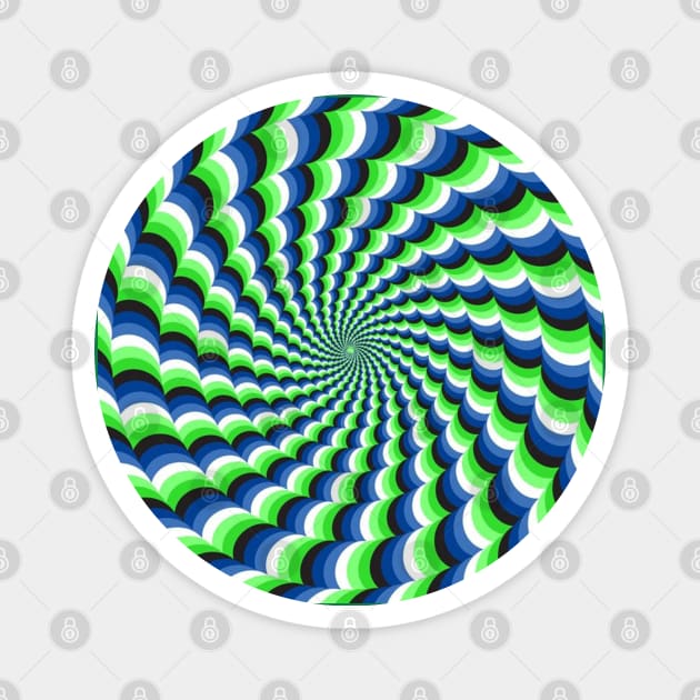 optical illusion spiral Magnet by GreenGuyTeesStore